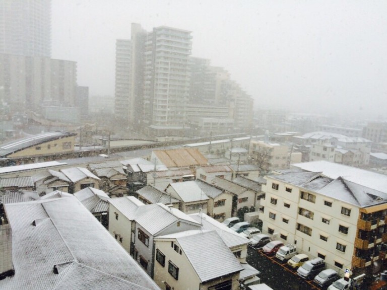 摂津市の景色2 雪